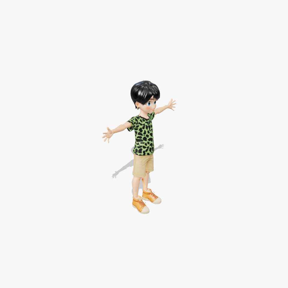 Camo Shirt Boy model pack